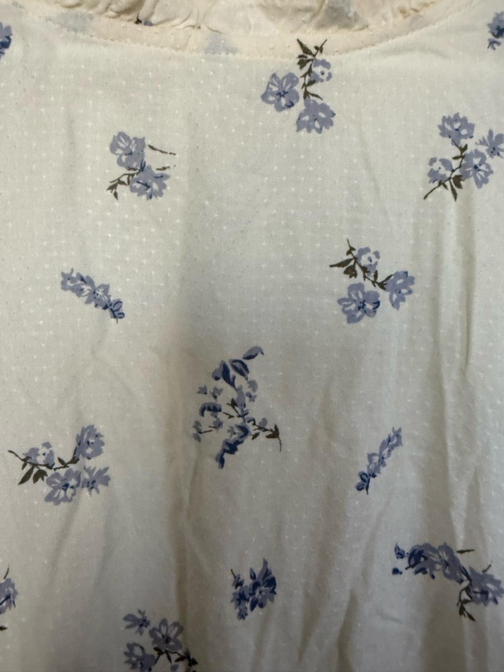 Ivory Floral Ruffle Short Dress XL RIO - Picture 4 of 14